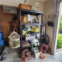 Garden Decor, Shelf, Bird Cage, Windchimes