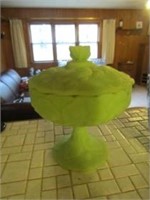 Green Fenton candy dish. Excellent condition