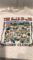 E5) golfers liars club t-shirt, men’s