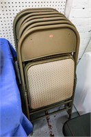 7 Cosco Folding Chairs With Cloth Seats
