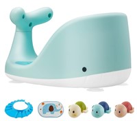 Whale Shape Baby Bath Seat – 3 Bath Toys + Bath B