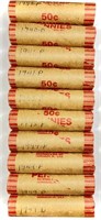 (10) Rolls 1940's Wheat Cent Penny Lot