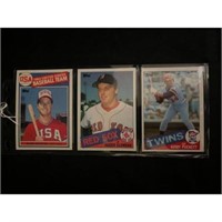 (3) 1985 Topps Baseball Rookie Cards