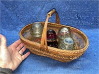 Basket of glass insulators