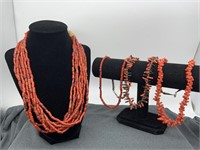 VTG Coral Necklaces