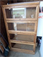 Oak Lawyer's Style Bookcase Cabinet