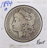 1894 O U.S. Morgan Silver Dollar F