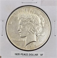 1935 U.S. Silver Peace Dollar VF