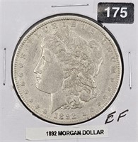 1892 U.S. Morgan Silver Dollar EF