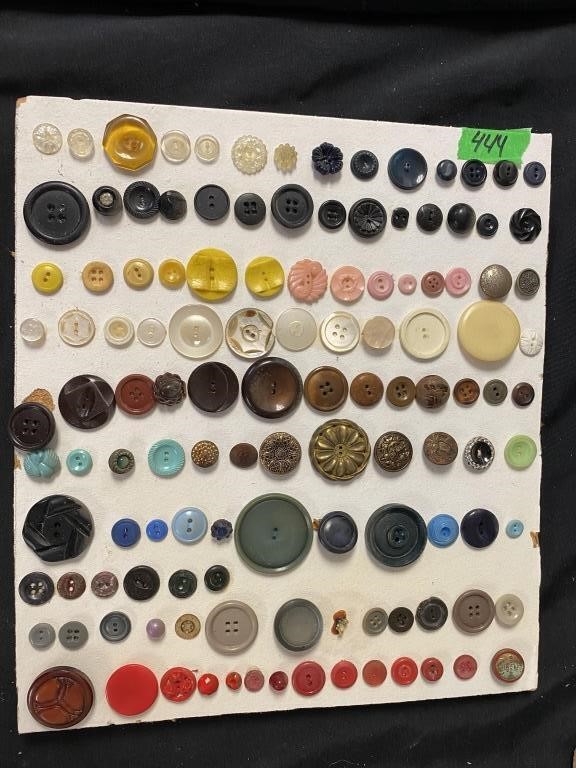 Board of old buttons