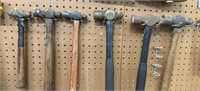 6 Ball Peen Hammers various sizes