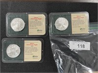 3 - 2009 AMERICAN SILVER EAGLES