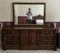 Drexel Lowboy Dresser with Mirror