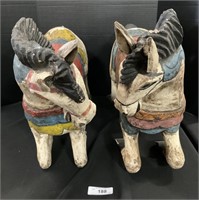 Antique Hand-Carved & Painted Horses., 2 horses.