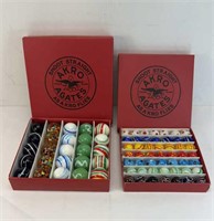 (2) AKRO AGATES MARBLES & SHOOTER SET