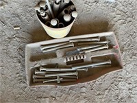 tray of carriage bolts and can of bolts