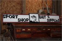 SPORT SHOP BAIT & SUPPLIES LIGHTED SIGN (WORKS)