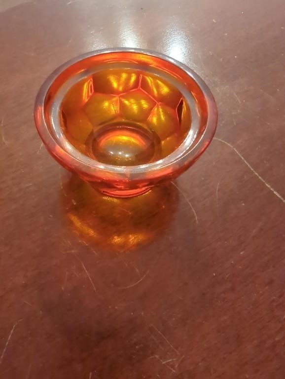 Viking glass small bowl, orange