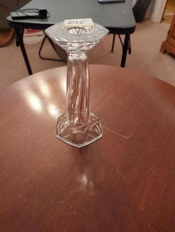 Crystal candlestick, 7 inches tall