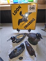 Loons, etc - sign is 12" x 12"