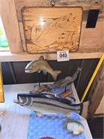 Fish carvings - plaque is 11" x 15"