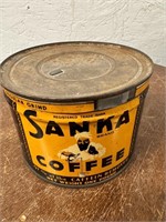 1930's Sanka Coffee  Can Tin