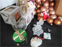 Box of Christmas Balls, Vintage Tree Ornaments+