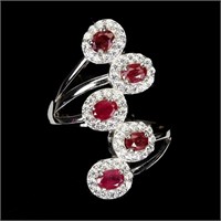 Natural Pigeon Blood Red Ruby Ring