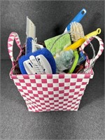 Basket of cleaning aids