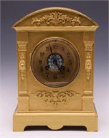 French Mantel Clock w/ Cloisonne Dial.