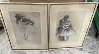 Pair of Ballerina Sketch Prints