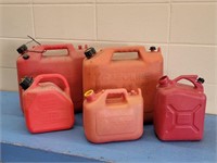 LOT WITH 5 JERRY CANS