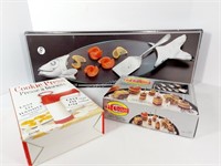 FISH PLATTER + COOKIE PRESS + CANAPE MAKER