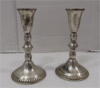 Sterling Silver-Weighted Taper Candlesticks