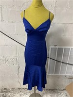 Slinky Blue Cocktail Dress
