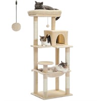 PETEPELA 56 3   Tall Cat Tree for Indoor Cats