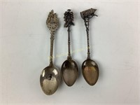 (3) 800 silver German souvenir spoons 26.8 grams