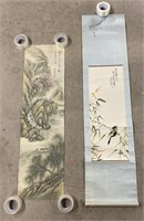 2 Asian Scrolls Lot Collection