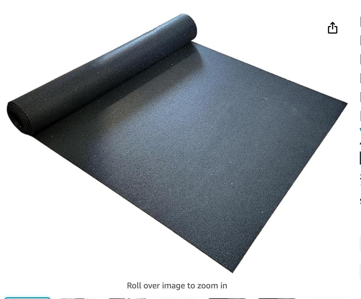 Rubber King Premium Large Exercise Mat - 4' x 6'