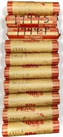 (10) Rolls 1940's Wheat Cent Penny Lot