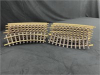 SET OF 20 LGB #100 CURVED TRACKS WITH CONNECTORS