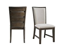 SLAT BACK SIDE CHAIR (SET OF 2), COLOR UNKNOWN
