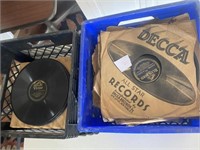 Two crates vintage records