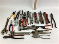 Vise grips, pliers joint pliers, needle nose,