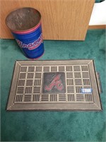 BRAVES ENTRY MAT & GARBAGE CAN