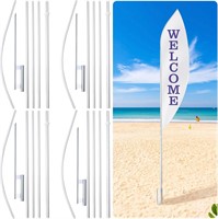 $124  - Yaocom 4 Set 16 ft Feather Flag Pole with