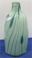 Art Glass Vase , Swirled 12” h