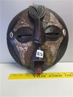 African Mask Made in Ghana 10" diameter