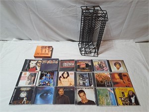 CD's and holder