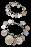 Vintage Coin Charm Bracelets